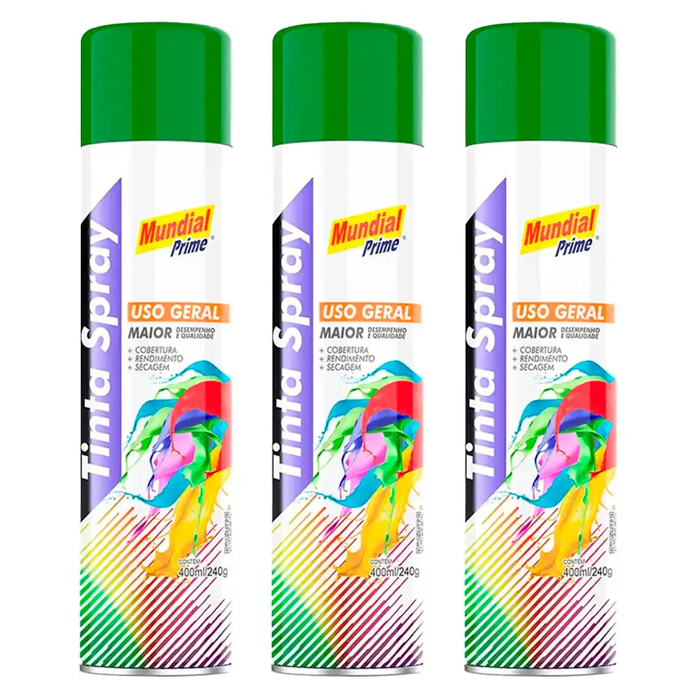 Tinta spray 400ML verde escuro 03 uni mundial prime — fotografia de referência