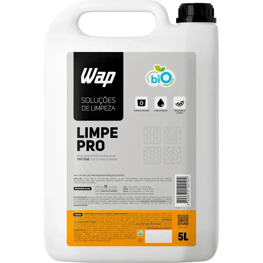 Detergente concentrado para limpeza pesada limpe pro 5L Wap — fotografia 2
