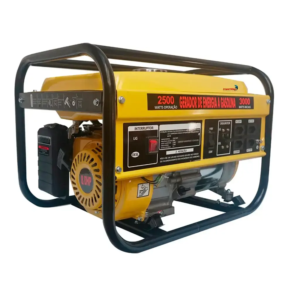 Gerador de energia à gasolina 3.0KVA 4T 3000W bivolt iwgeg ImportWay — fotografia de referência