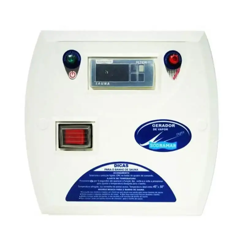 Sauna a vapor steam universal inox 12KW 220V com comando digital Sodramar 220 V — fotografia 3