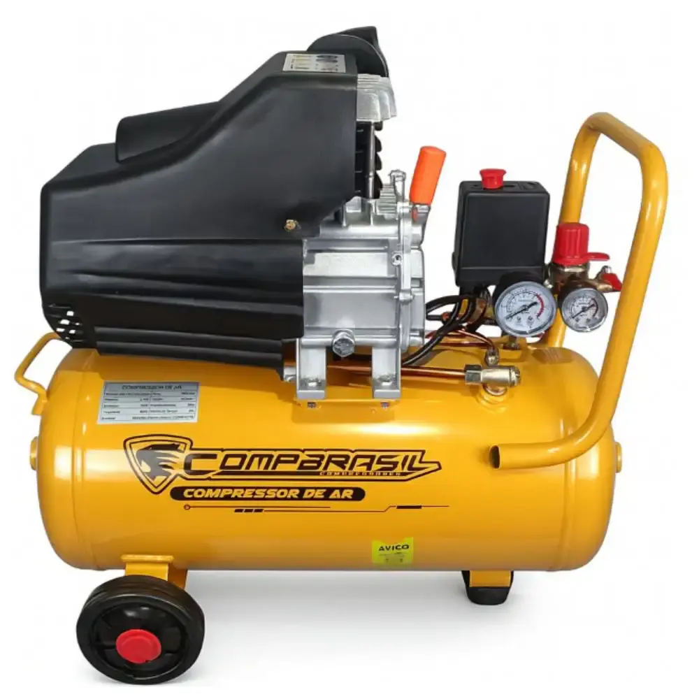 Compressor portátil lub 8,6 pés 2HP 50L com kit 5 peças evald tractor Compbrasil 110 V — fotografia 12