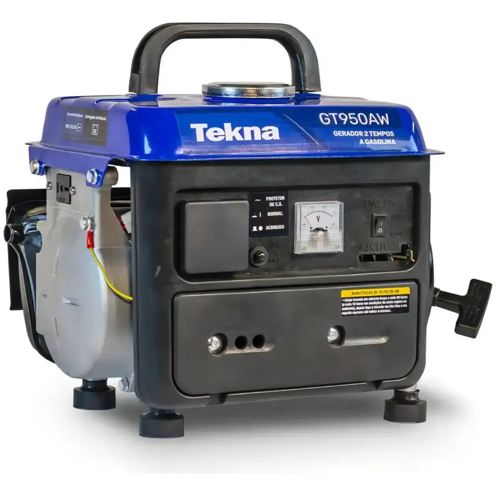 Gerador de energia à gasolina 2T GT950AW monofásico 750W Tekna 110V — fotografia de referência