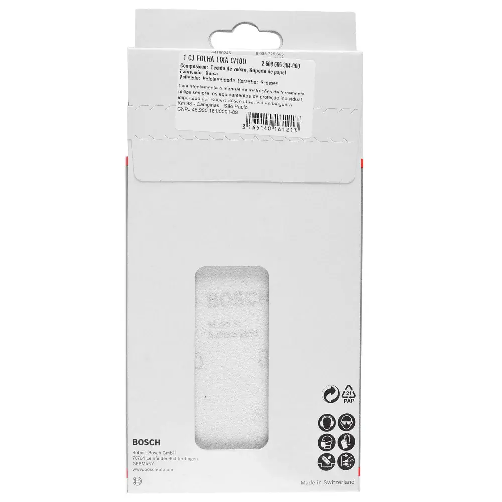 Kit 10 folhas de lixa com velcro 93X185MM P80 expert Bosch — fotografia 4