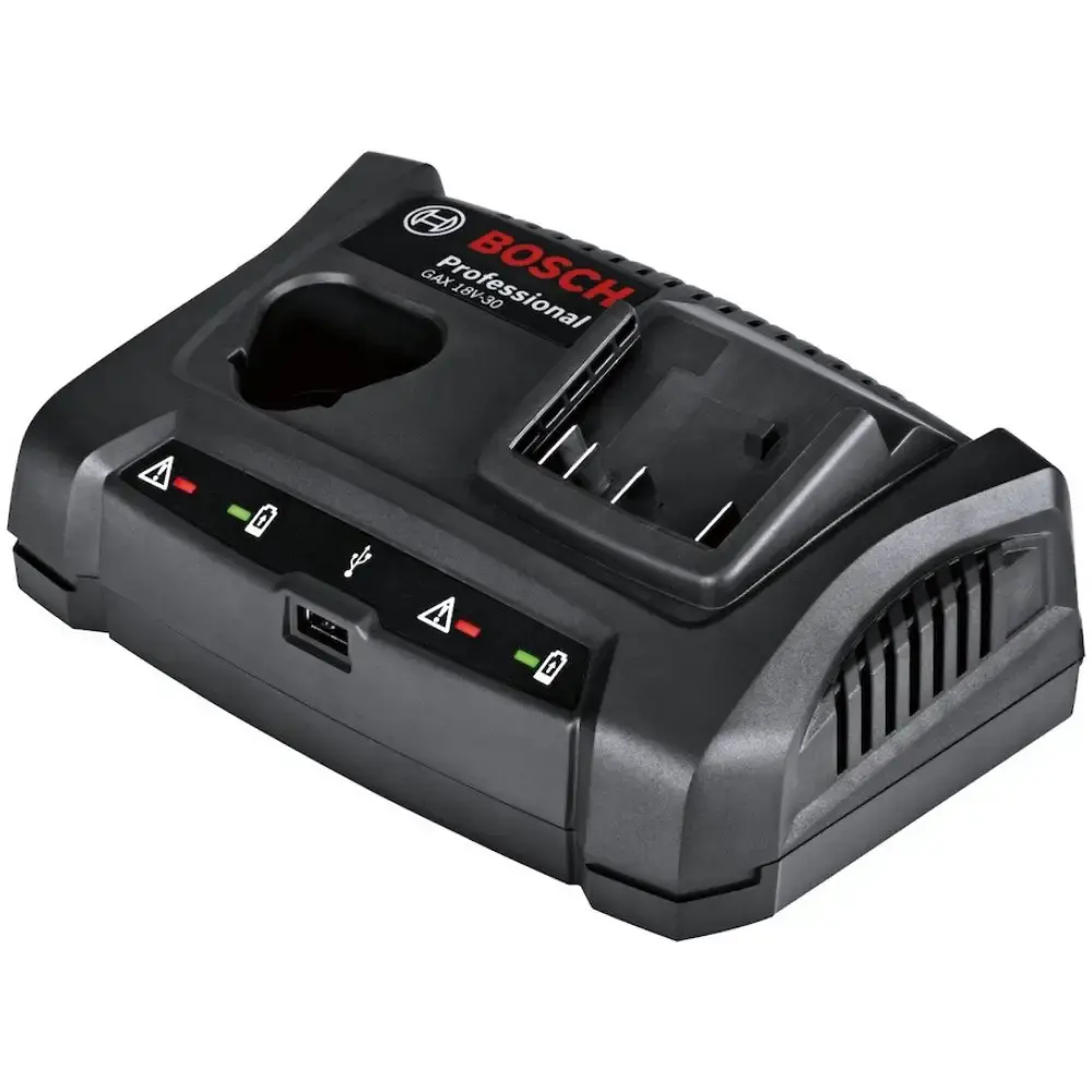 Carregador de bateria 12V e 18V duplo GAX 18V-30 220V Bosch — fotografia de referência