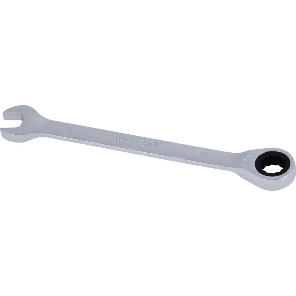 Chave combinada com catraca cromo vanádio 12MM Worker — fotografia 3
