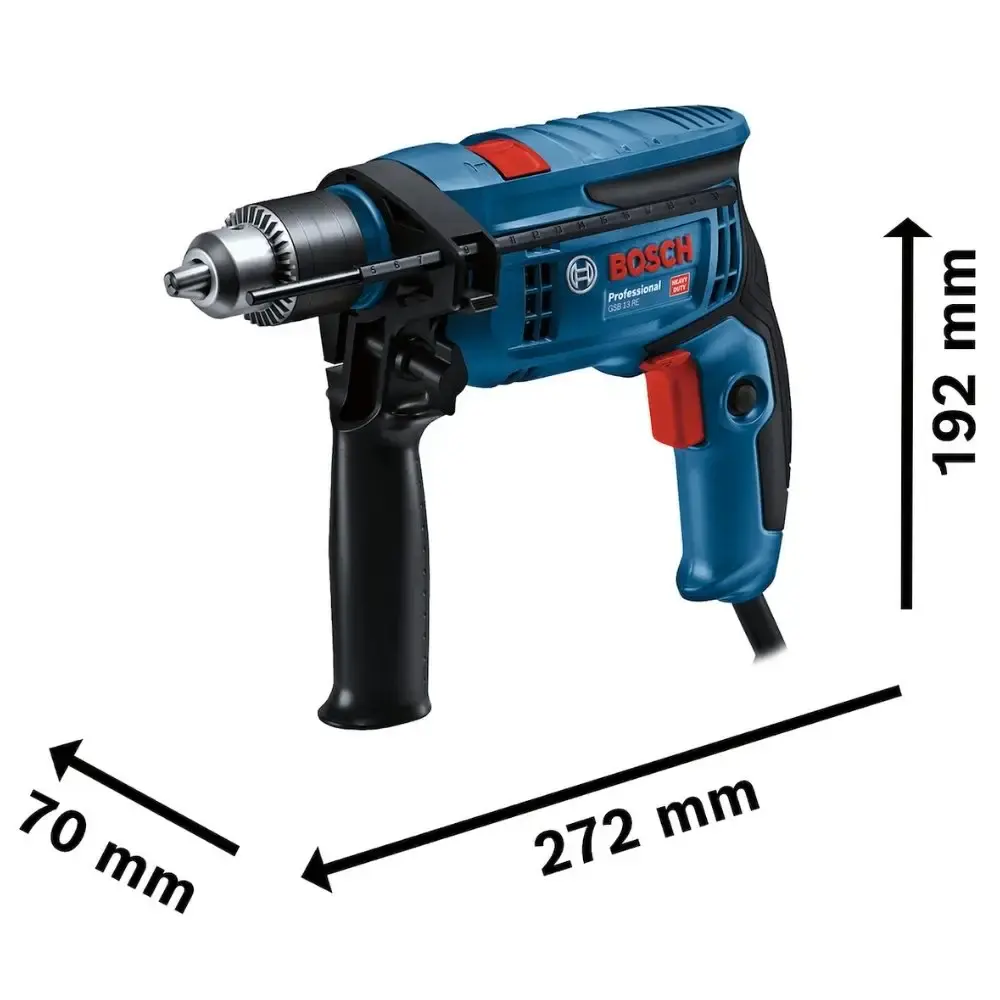 Furadeira de impacto 1/2 POL 750W com maleta kit 5 brocas e estojo 15 peças Bosch 110 V — fotografia 7