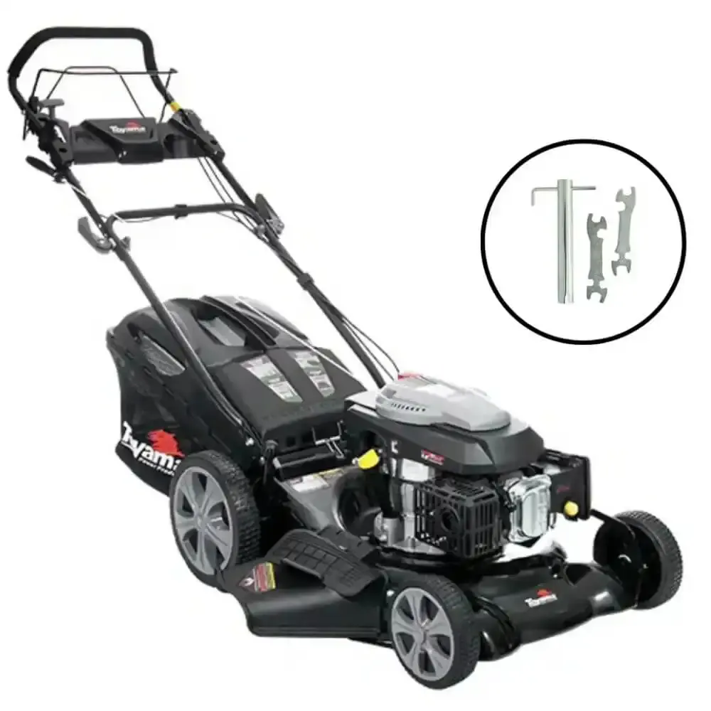 Cortador de grama à gasolina 6 HP 4 tempos com tração e recolhedor 4 em 1 TLM510TRMS-60L Toyama