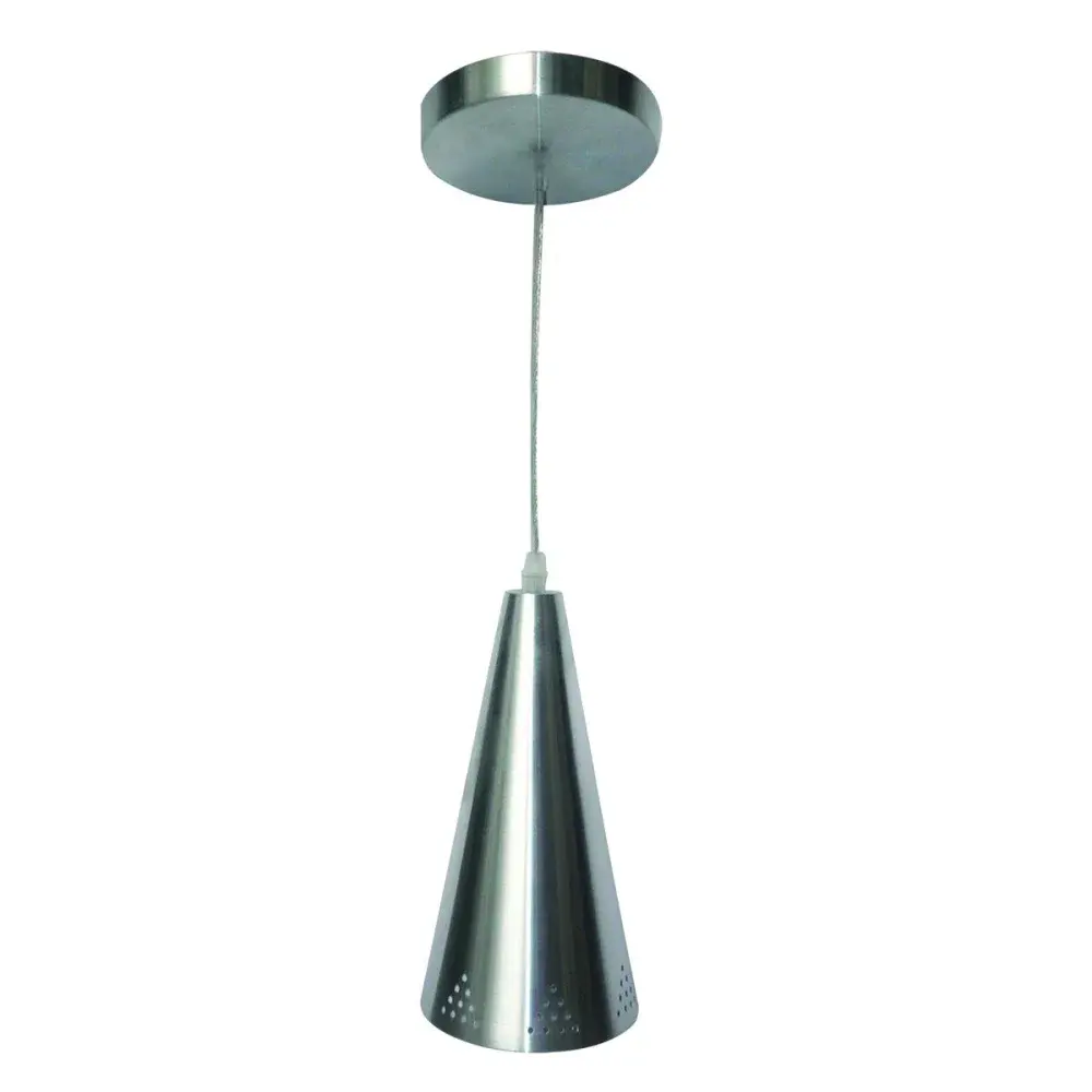 Pendente alumínio blumenau iluminação 1XE-27 escovado