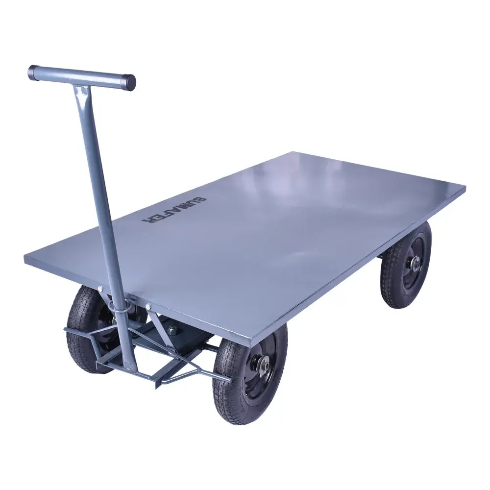Carrinho plataforma 600KG aço metálico Bumafer – modelo básico — fotografia de referência