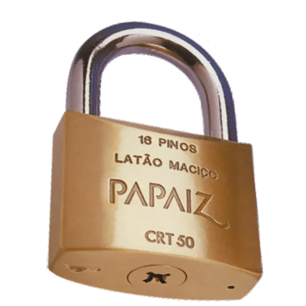 Cadeado tetra chave Papaiz CRT50 — fotografia de referência
