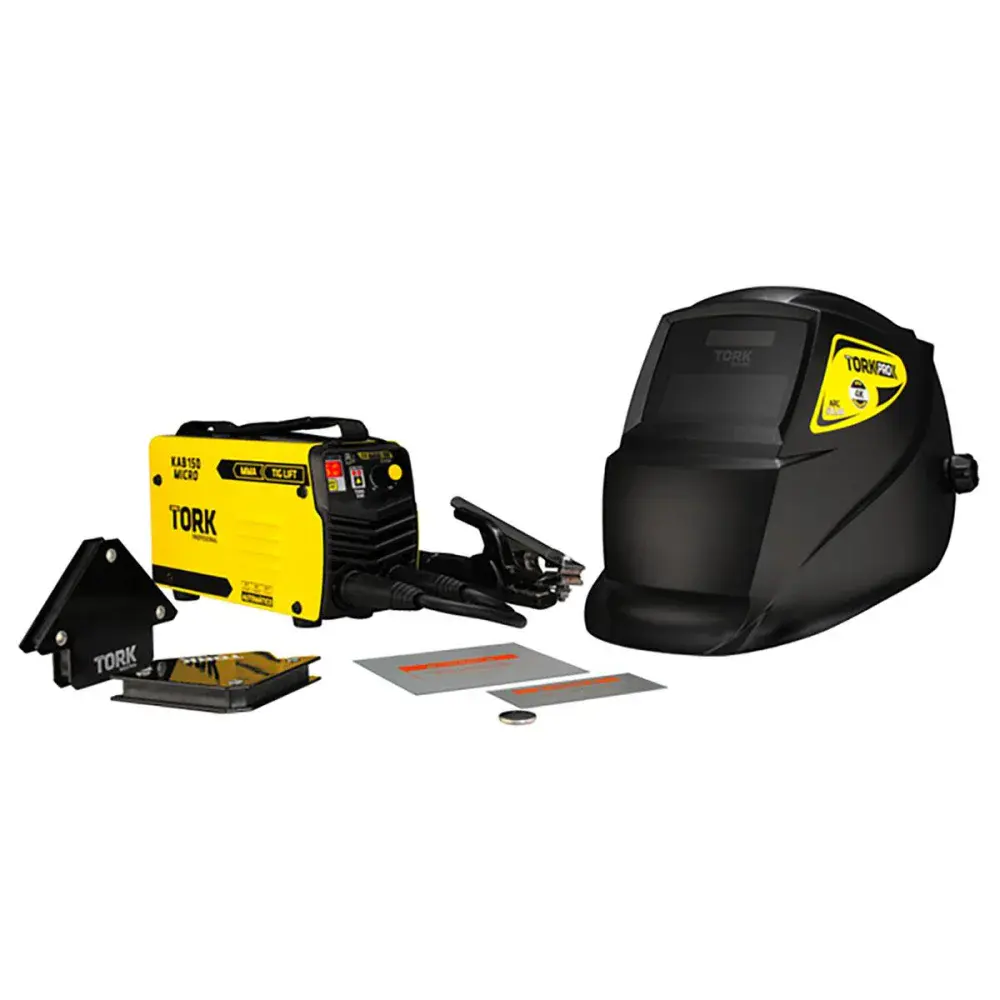 Kit máquina de solda mma-tig e máscara solar 150A super tork — fotografia 3