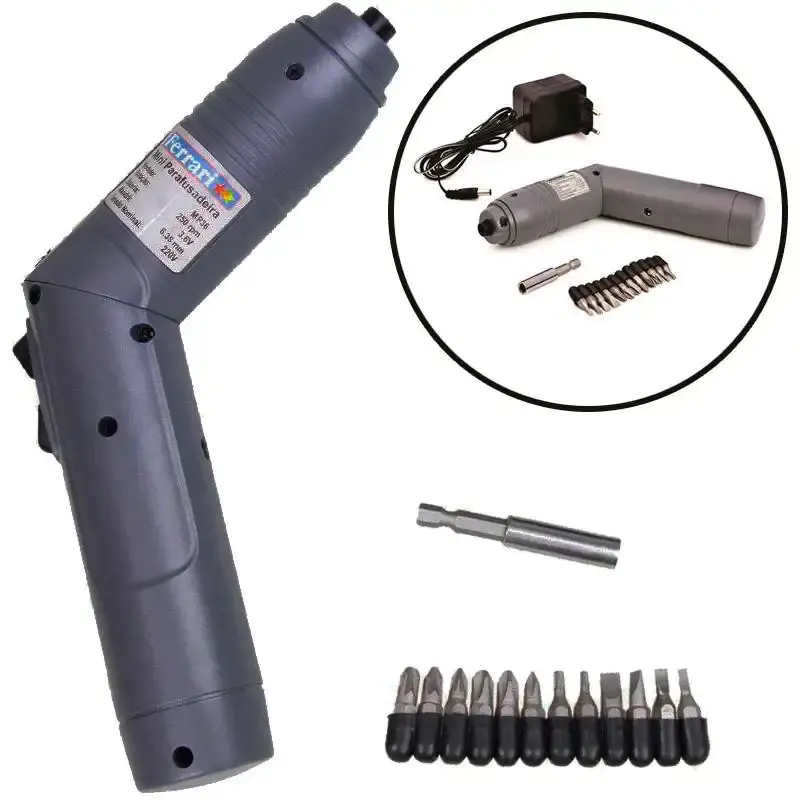 Parafusadeira à Bateria 3.6V c/ Kit 13 Acessórios MP-36 FERRARI — fotografia de referência