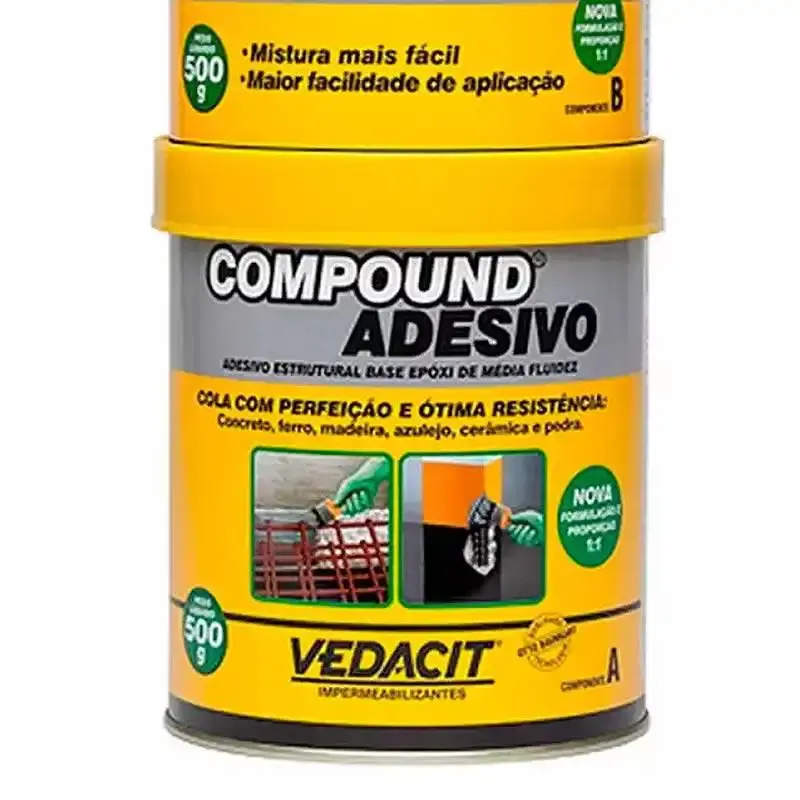 Cola compound adesivo a+b 1 KG otto baumgart — fotografia 3