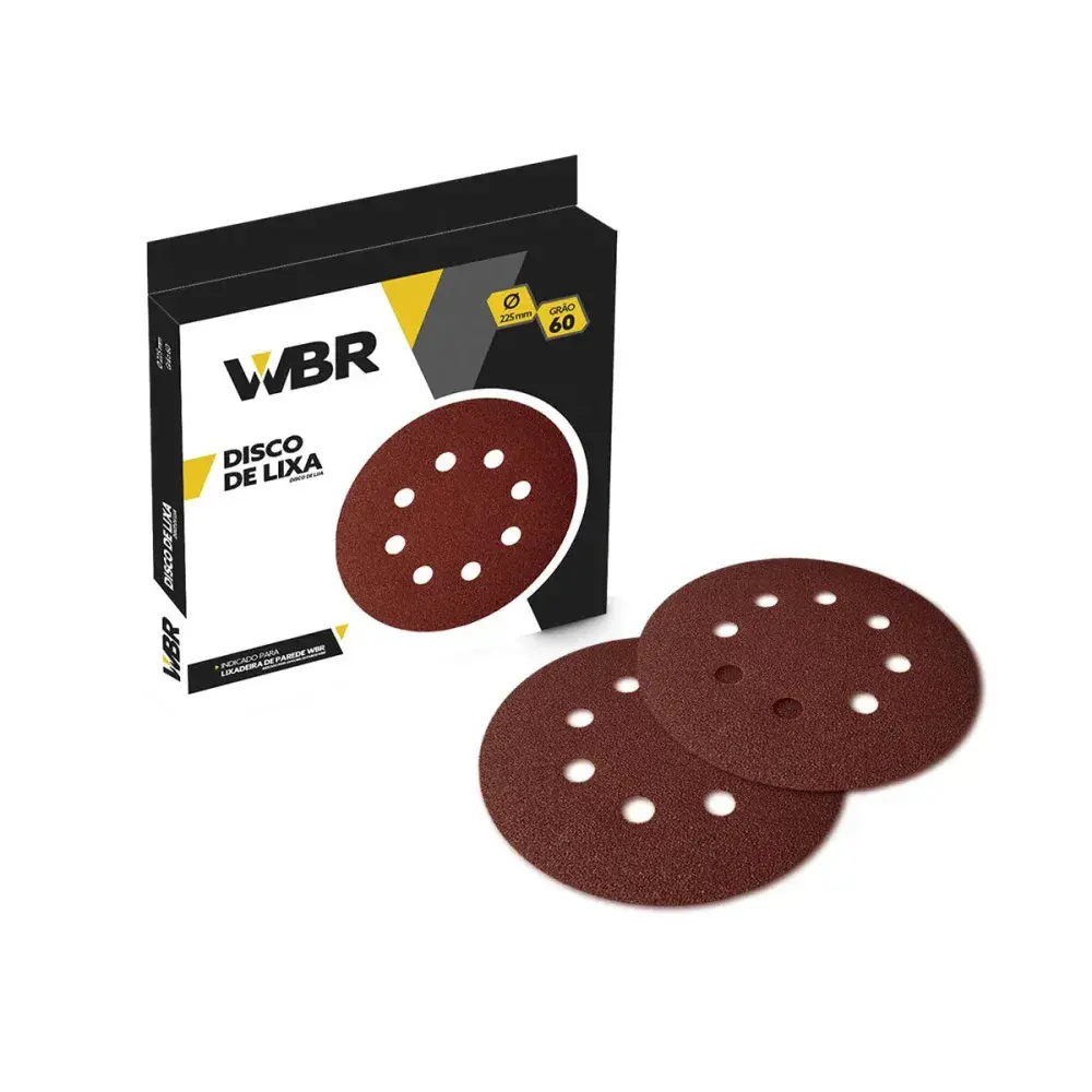 Disco de lixa 180MM com 10 peç wbr - grão 120 Wbr-wagner