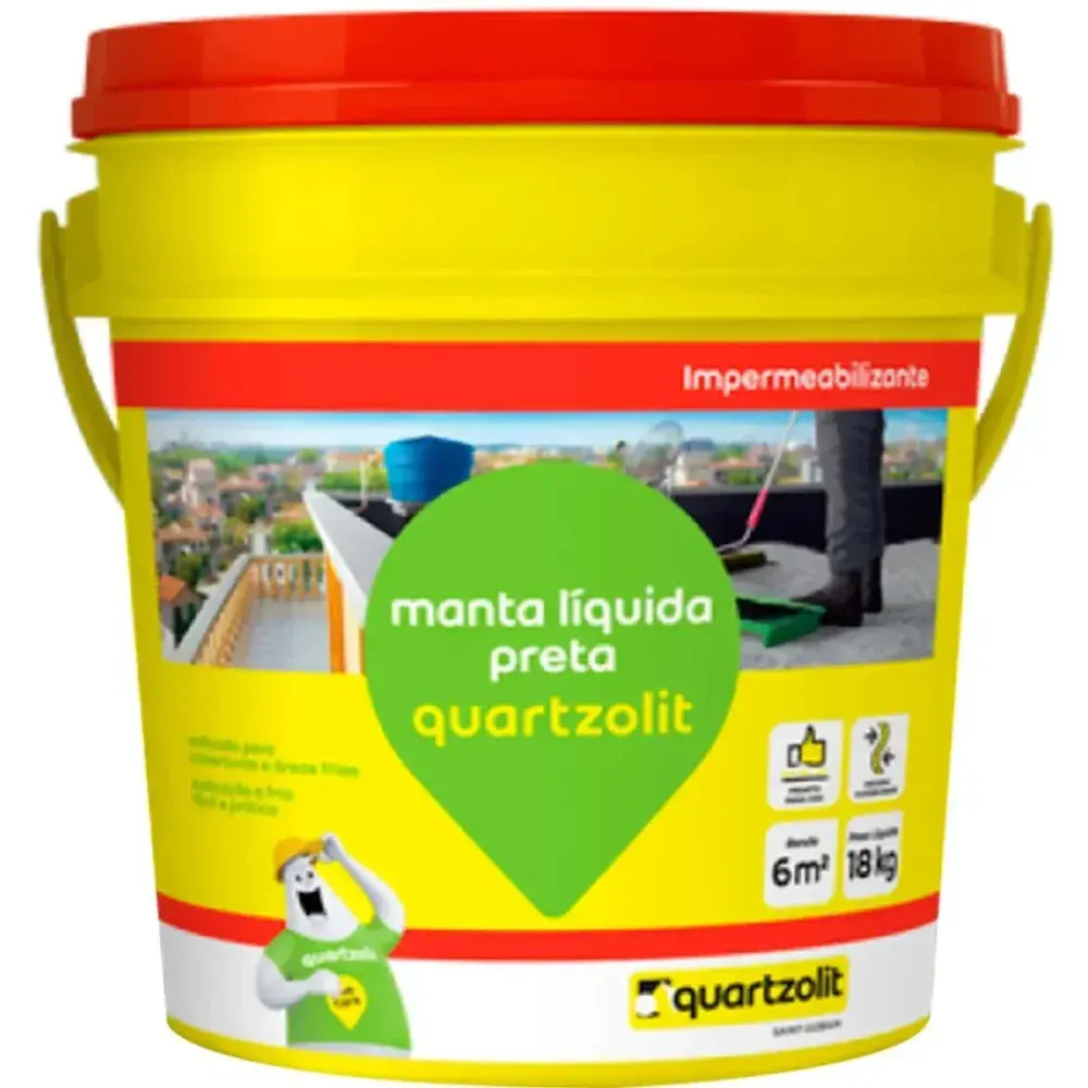 Impermeabilizante manta líquida preta 18KG Quartzolit