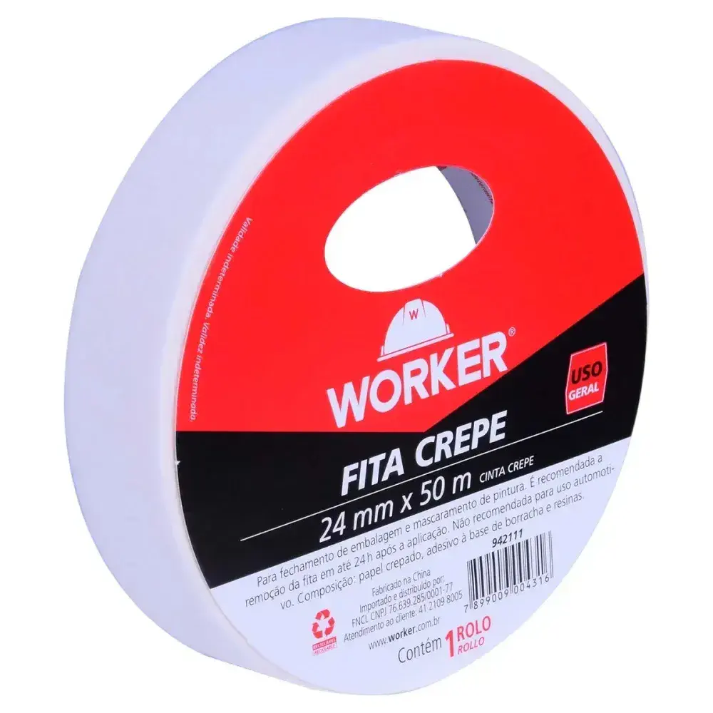 Fita crepe de uso geral 24MMX50M Worker — fotografia 6