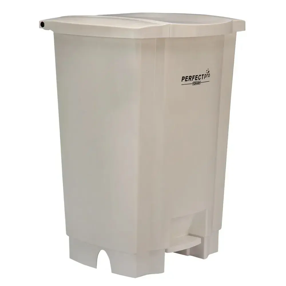 Lixeira para coleta seletiva branca 50L Perfect — fotografia 10