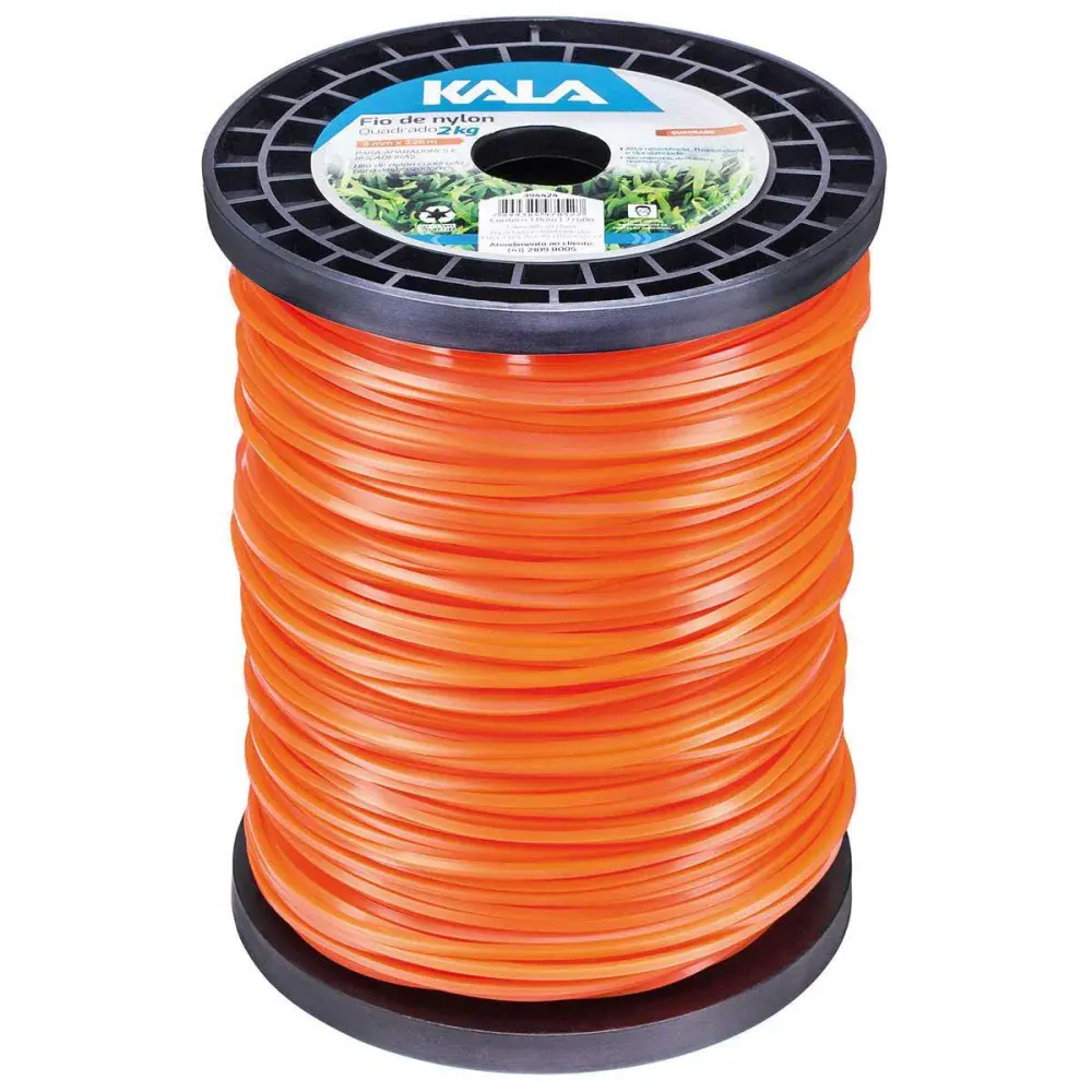 Fio nylon aparador quadrado 3,0MM 226M 2KG Kala — fotografia de referência