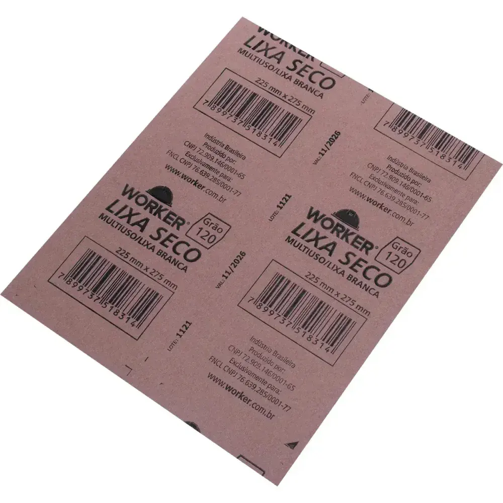 Lixa seco GR120 225MM x 275MM Worker — fotografia 4
