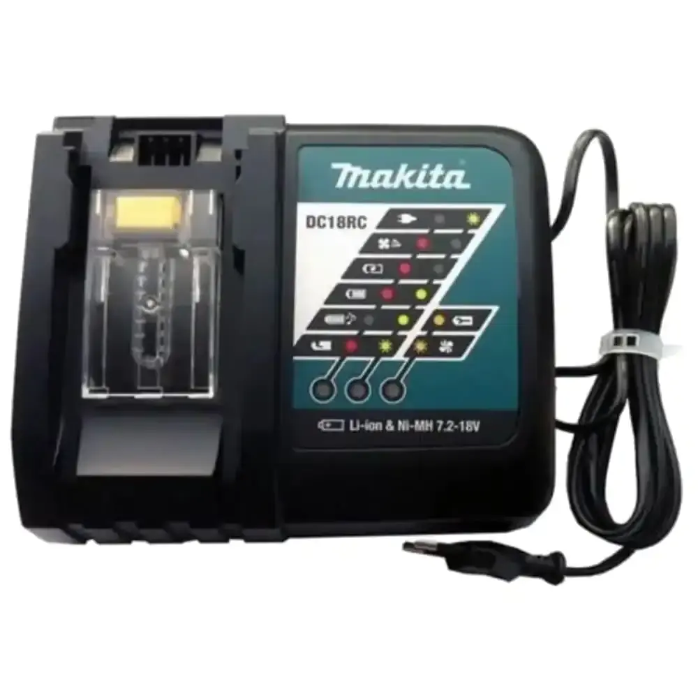 Carregador de bateria 14.4V à 18V li-ion DC18RC bivolt 110/220V Makita — fotografia 2