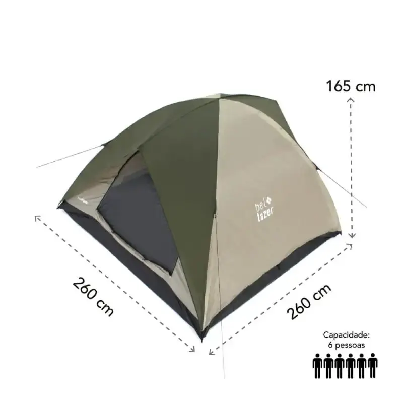 Barraca camping araguaia alta premium BEL com colchão inflável casal e solteiro — fotografia 3