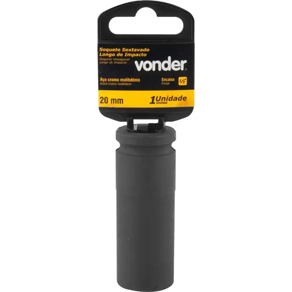 Soquete sextavado longo de impacto 20MM 1/2POL Vonder — fotografia 3