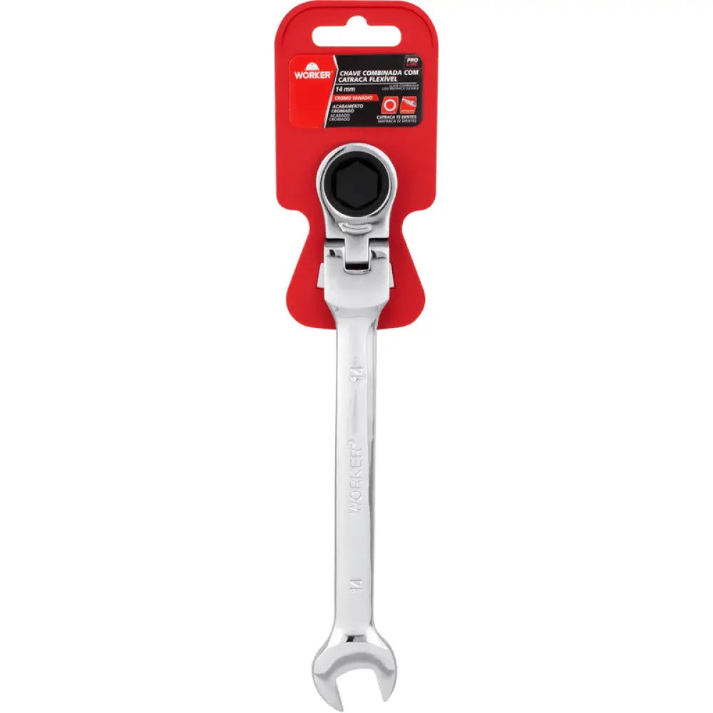 Chave combinada com catraca flexível 14MM Worker — fotografia de referência