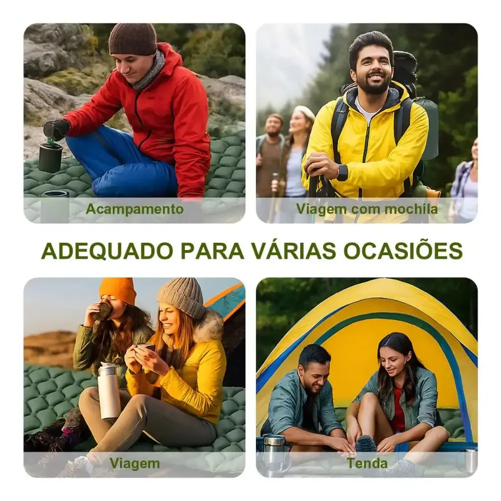 Colchão inflável automático trekking solteiro em nylon 215X58X6 CM Zelt — fotografia 6