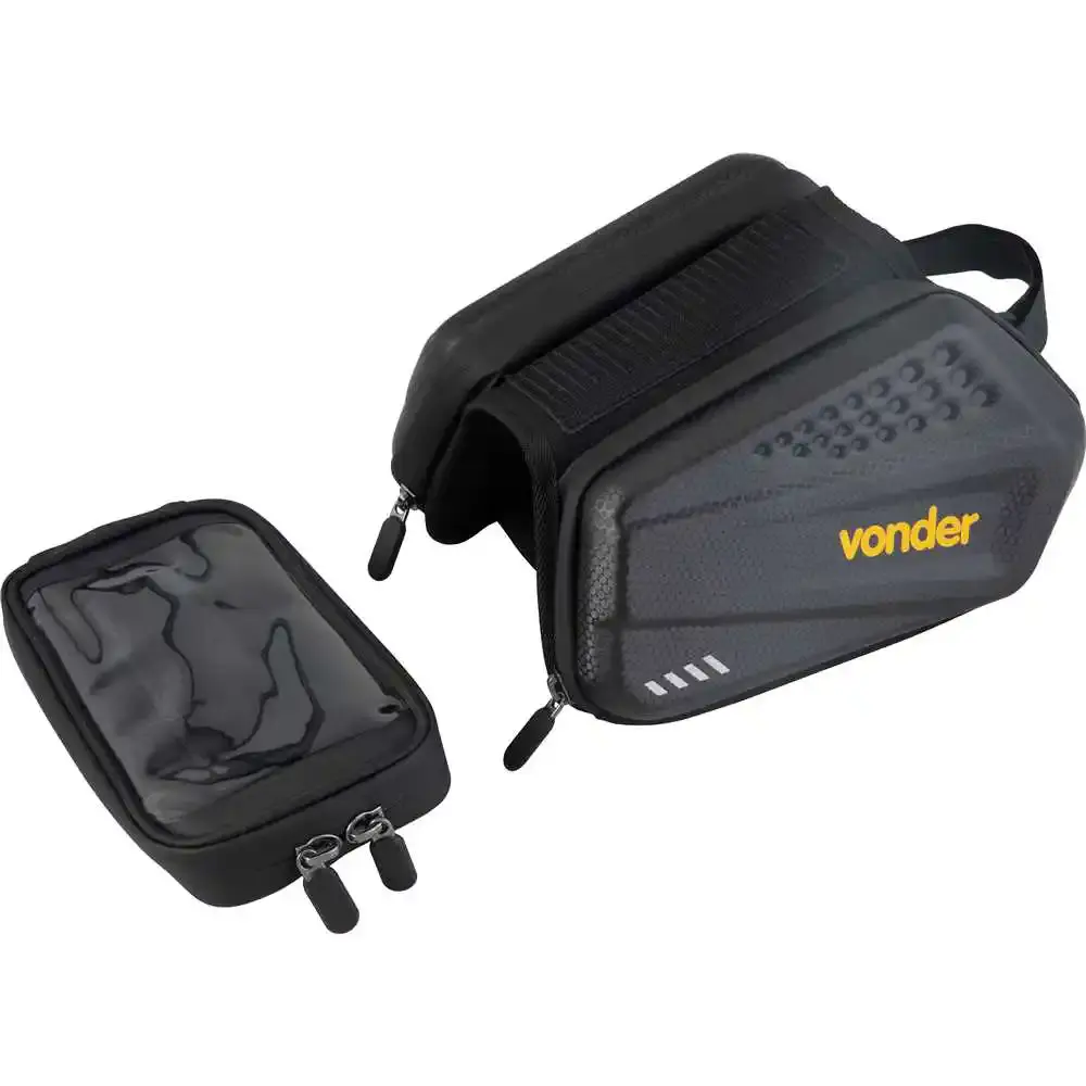 Bolsa dupla com porta celular para bicicleta Vonder — fotografia 5