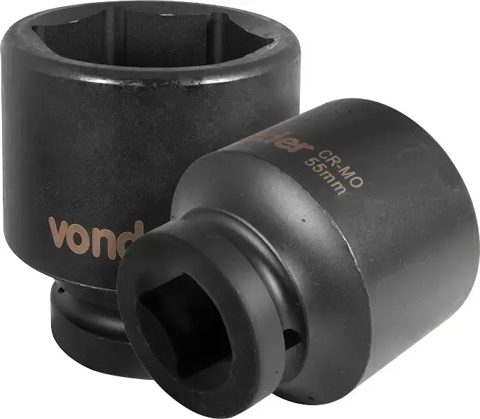 Soquete Sextavado Impacto Encaixe 1 polegada 55MM Cromado VONDER — fotografia de referência