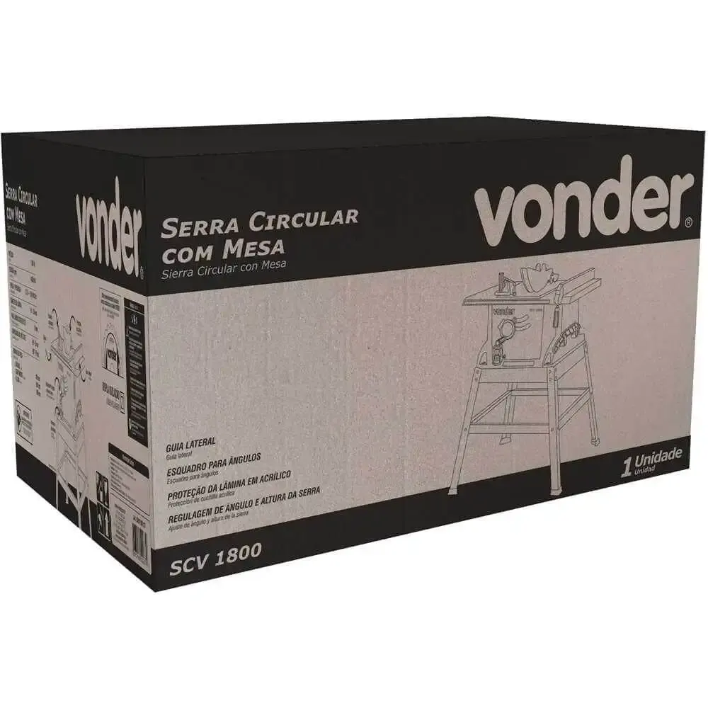 Serra circular de bancada 10 POL 1800W SCV 1800 Vonder 110 V — fotografia 8