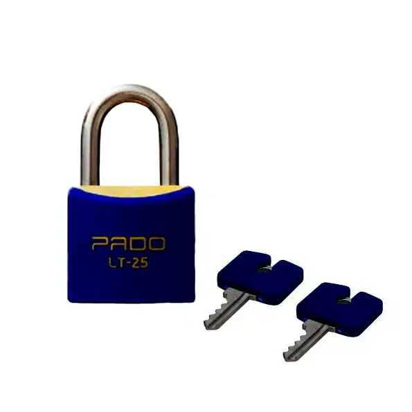 Cadeado com chave 25MM LT-25MM azul 51016379 Pado — fotografia 3