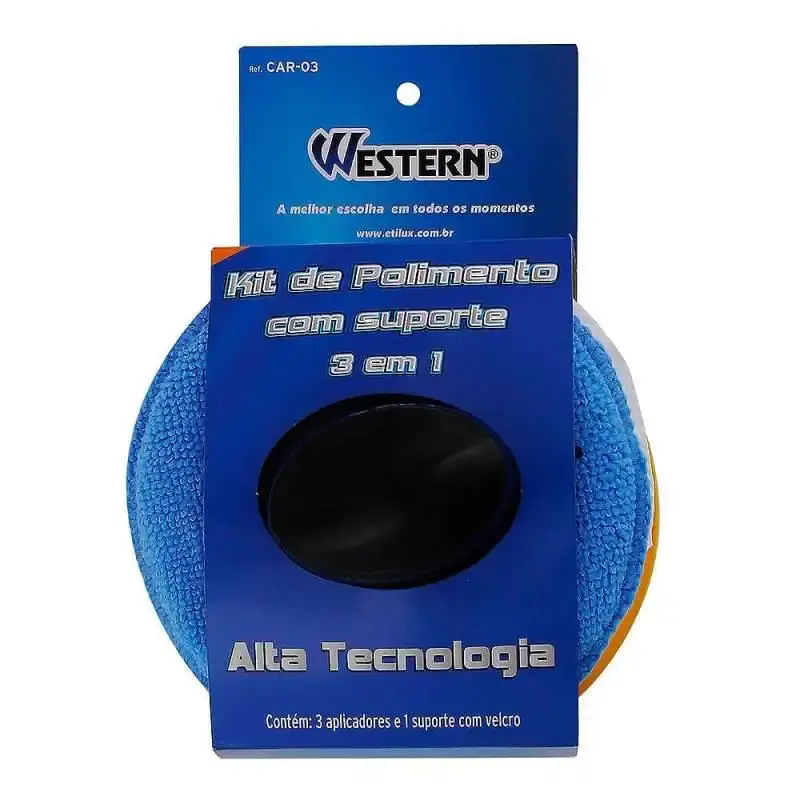 Kit automotivo de polimento 4 peças 3 em 1 com suporte CAR-03 Western — fotografia 4
