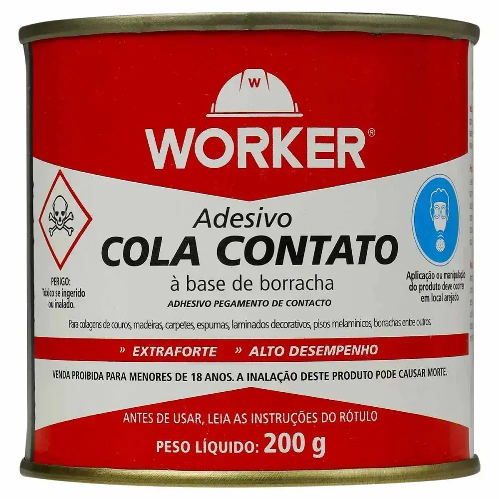 Cola de contato à base de borracha 200G Worker — fotografia 6