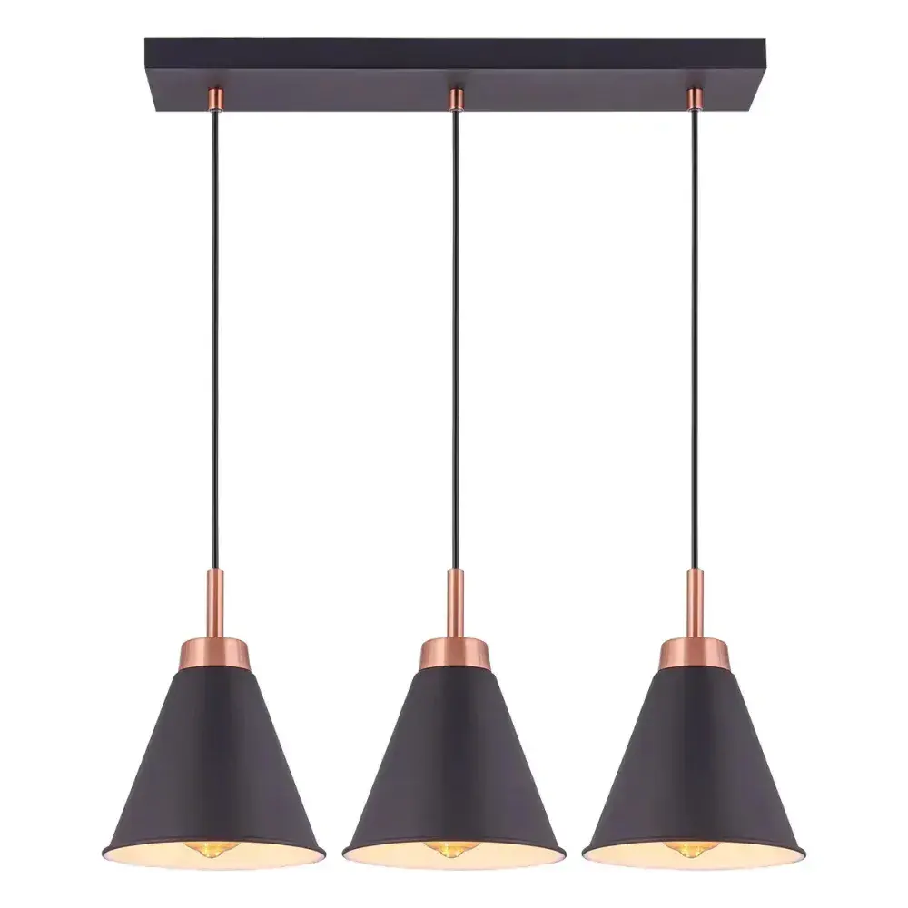 Luminária pendente nehis preto e dourado Kala — fotografia 4