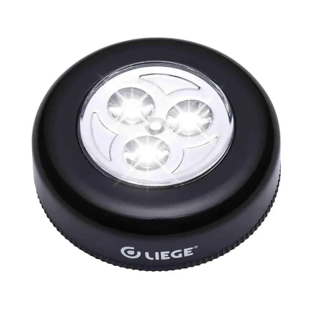 Luminária de toque 3 leds pr 3 pilhas aaa Liege