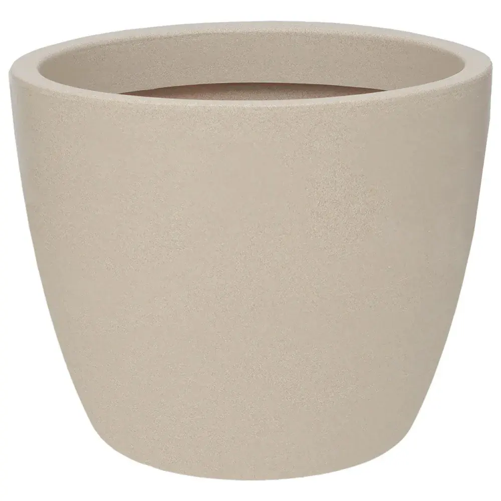 Vaso malta redondo em granito areia 34X27CM 18L Vasart — fotografia de referência