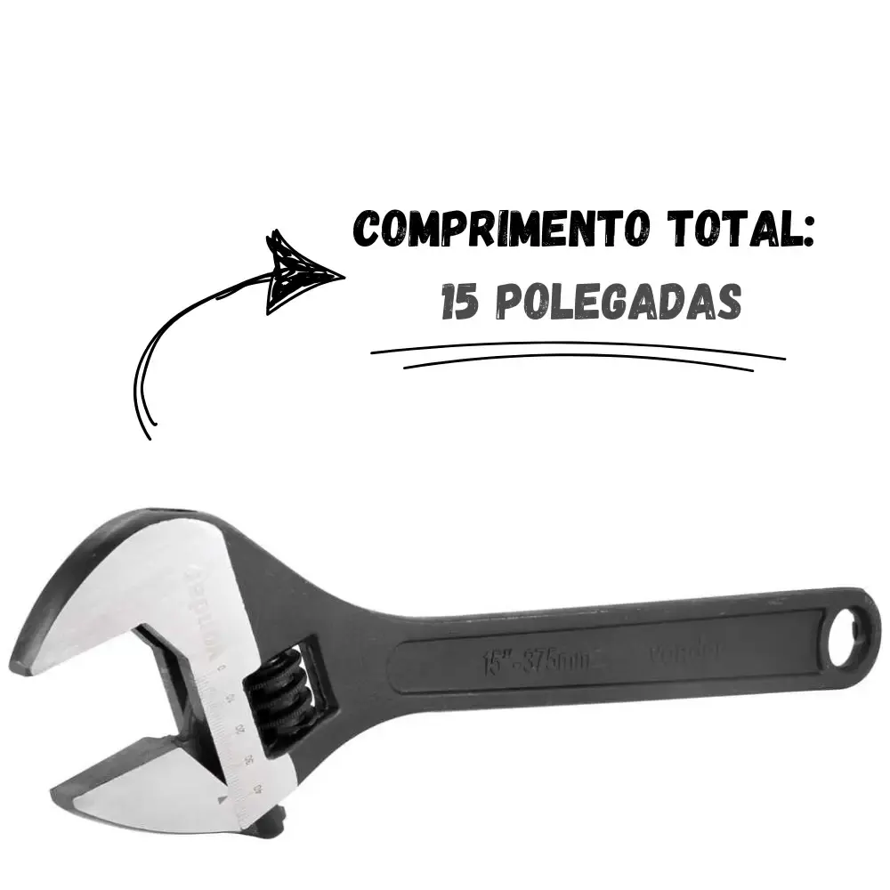 Chave inglesa 15 POL ajustável 3573015000 Vonder — fotografia 4