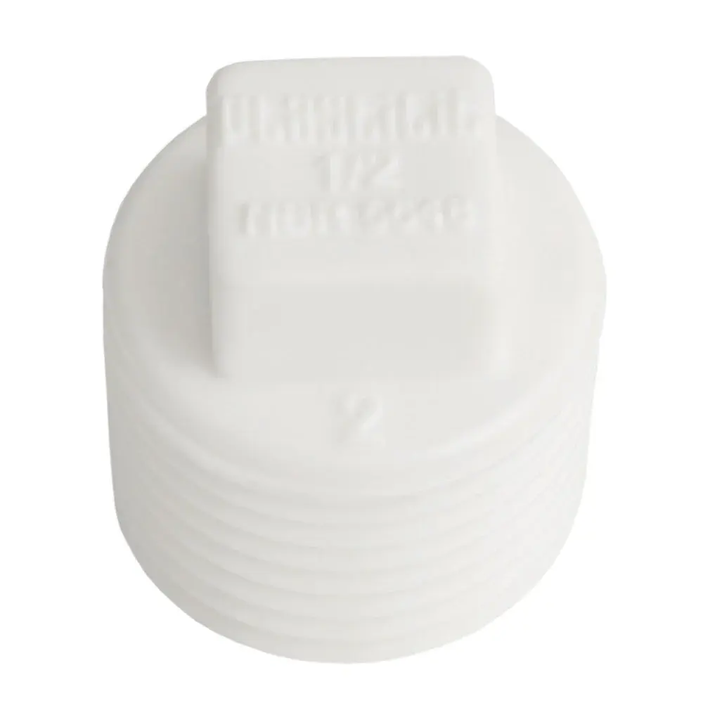 Plug roscável Plastilit branco 1/2 — fotografia de referência