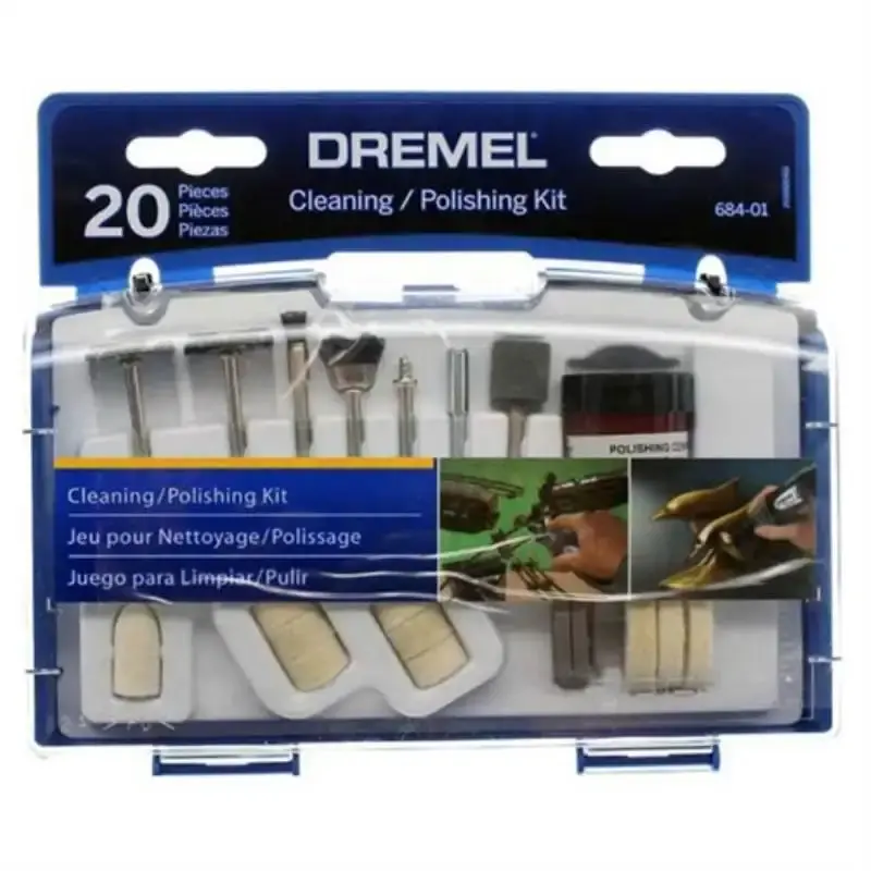 Kit para mini retífica 684-01 com 20 peças para limpar e polir drmel — fotografia de referência