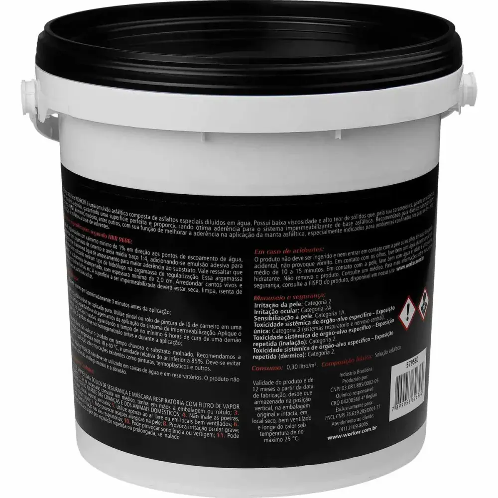 Impermeabilizante primer asfáltico 3,6L Worker — fotografia 4