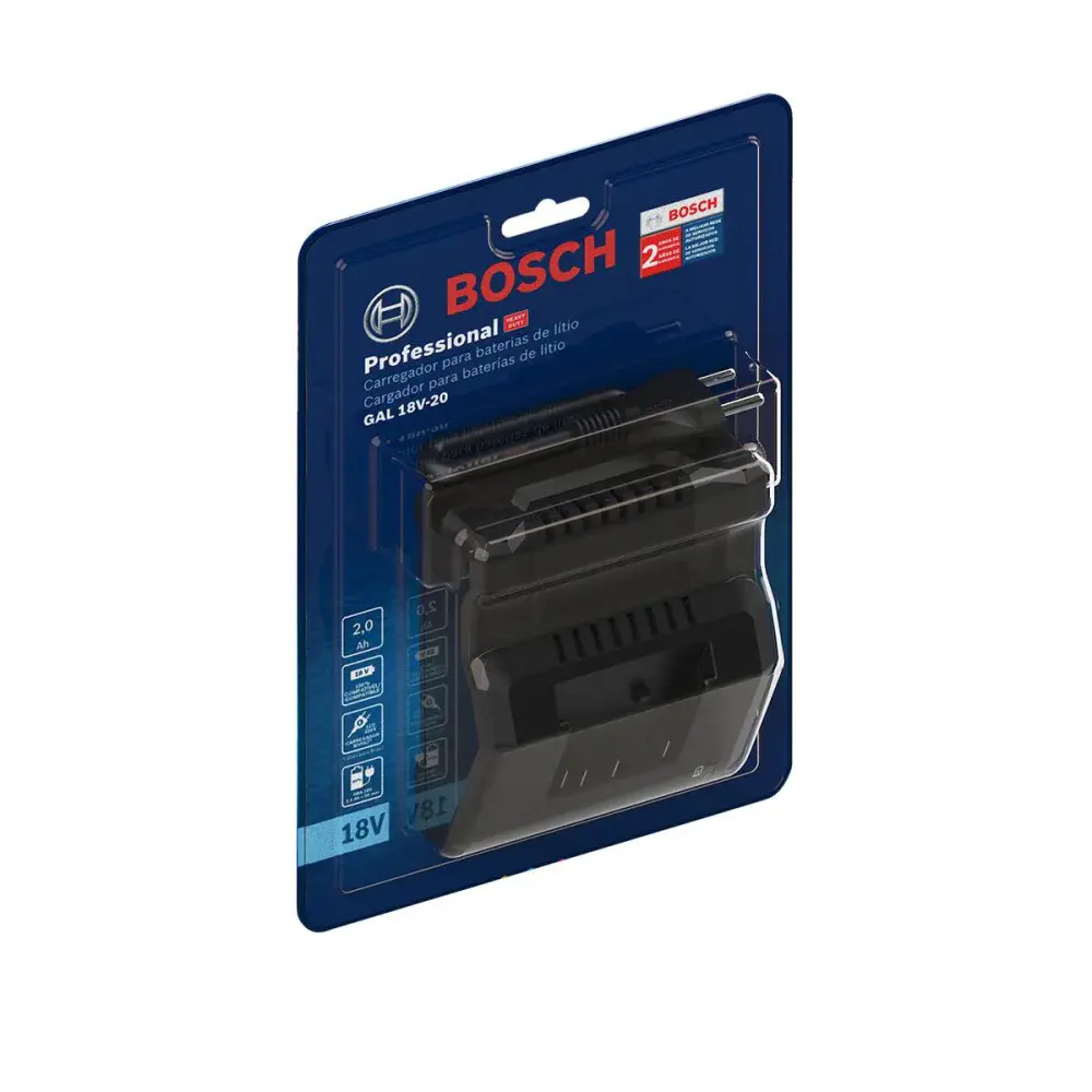 Carregador de bateria gal 18V-20 professional bivolt Bosch — fotografia 5