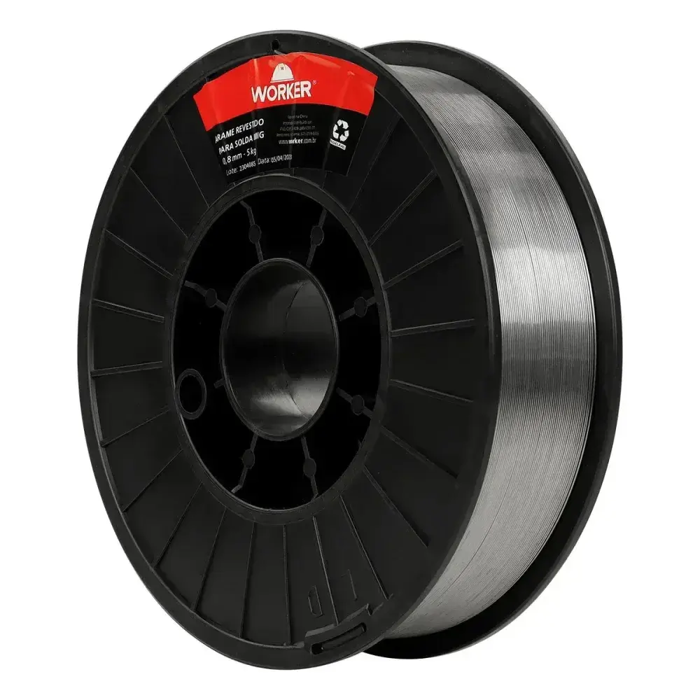 Arame para solda mig sem gás 0,8MM 5KG Worker — fotografia de referência