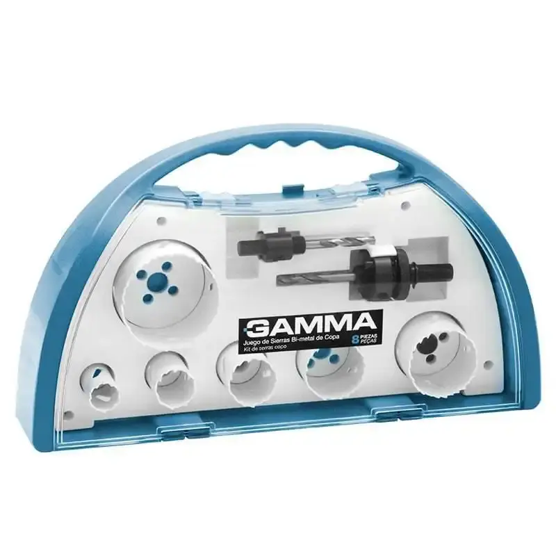 Kit de serras copo de 22 à 68 MM com 8 peças G19536AC Gamma