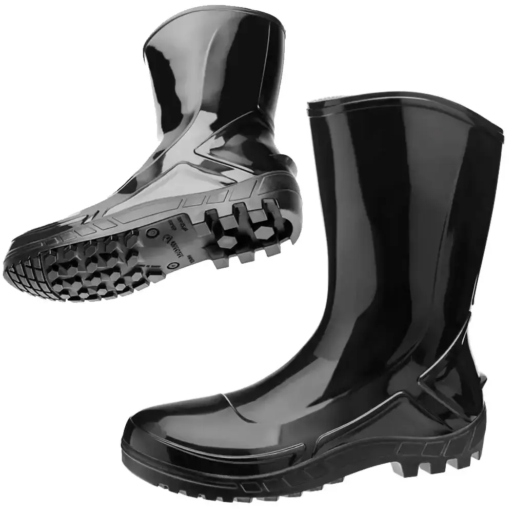 Bota ocupacional impermeável vulcaflex galocha PVC 110VFLEX-PR | 700453 preto Marluvas 42 — fotografia 4