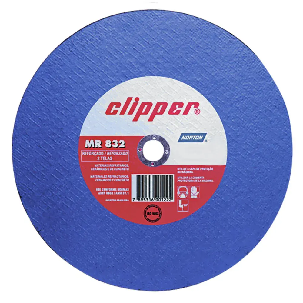 Disco de corte MR832 clipper 178 x 3 x 22,22MM Norton — fotografia de referência