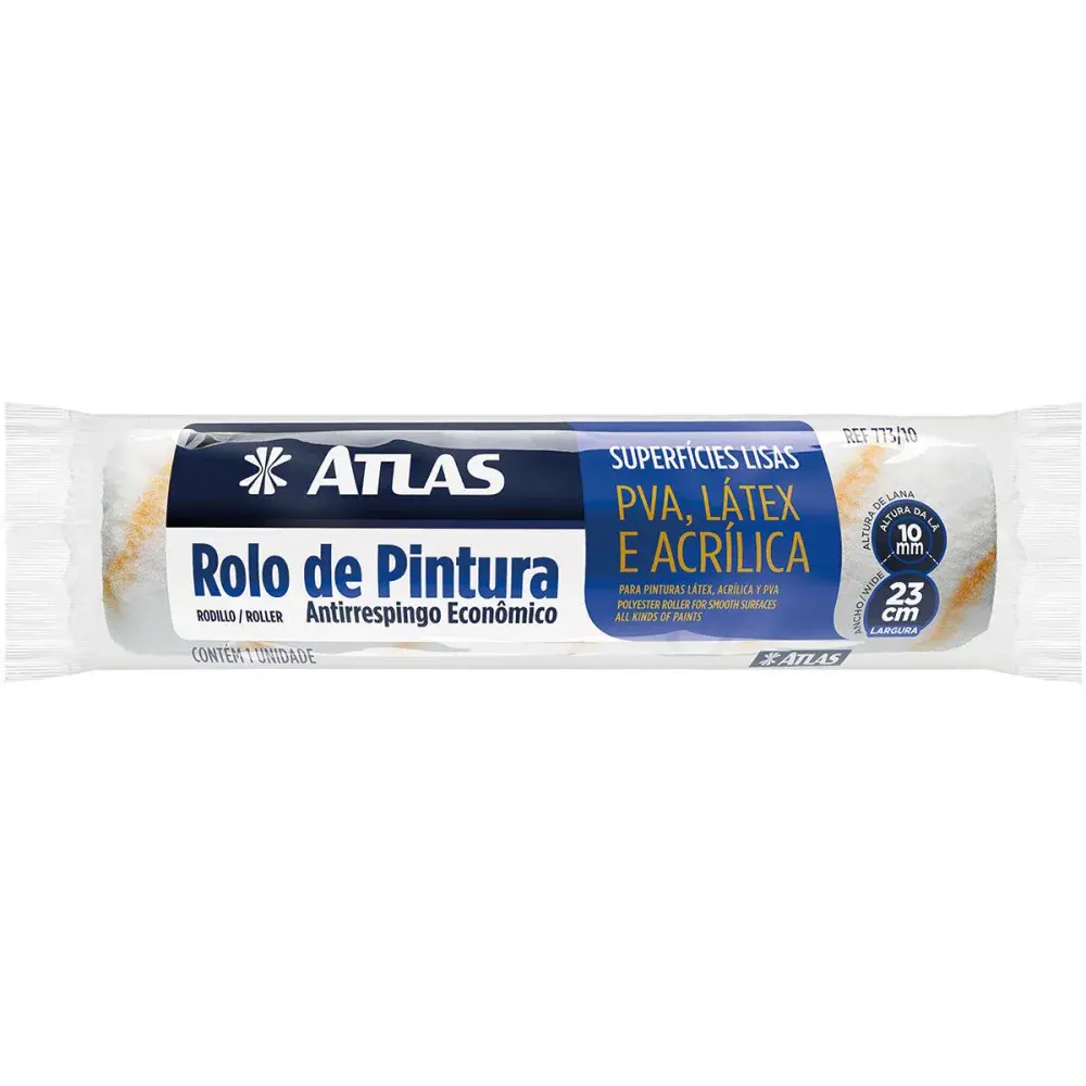 Rolo para pintura anti respingo econômico 23CM 773/10 Atlas — fotografia de referência