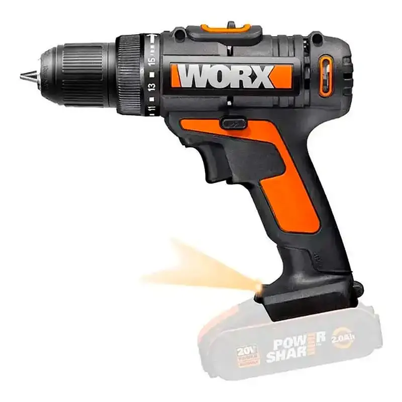 Furadeira parafusadeira WX101.9 + bateria 4.0 ah powershare e carregador bivolt Worx — fotografia 3