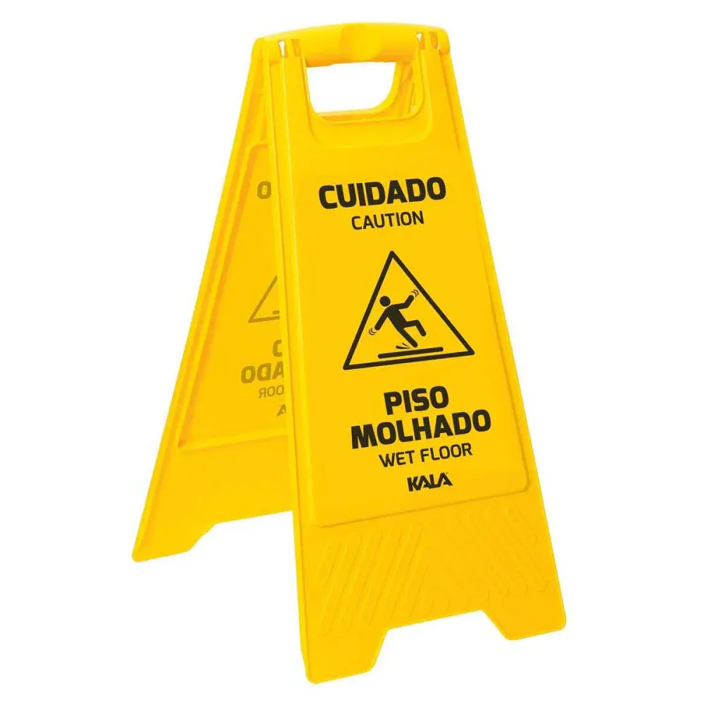 Cavalete sinalização piso molhado 61,5X30CM Kala — fotografia de referência