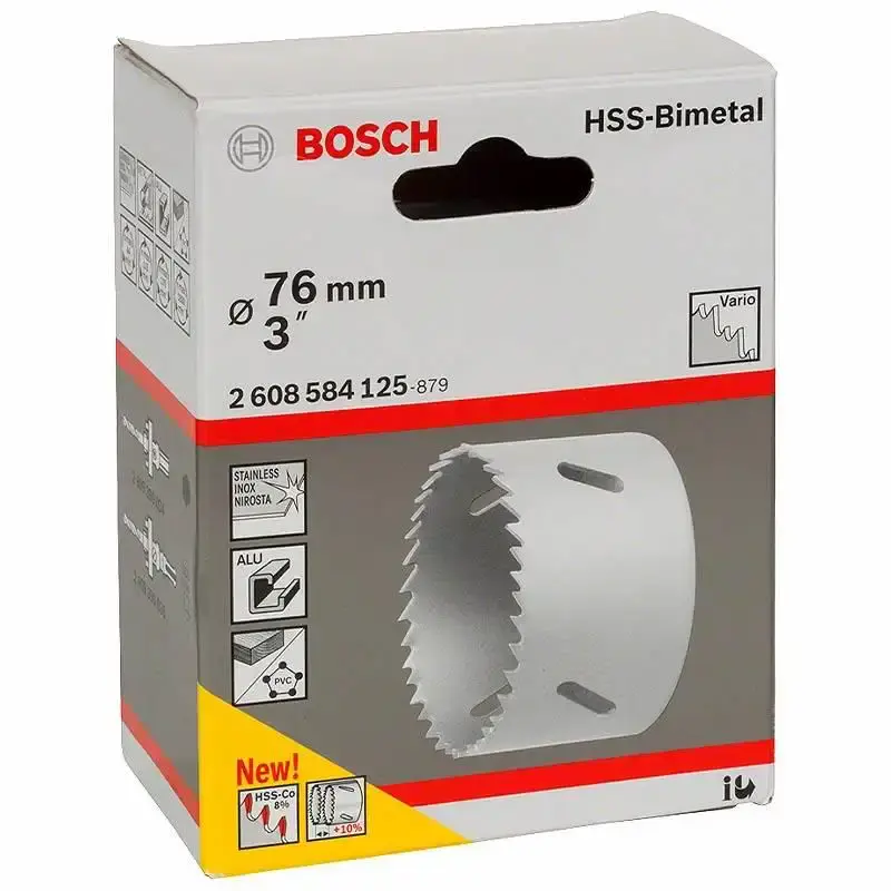 Serra copo 3 pol 76MM em aço bimetálico e cobalto Bosch — fotografia 4